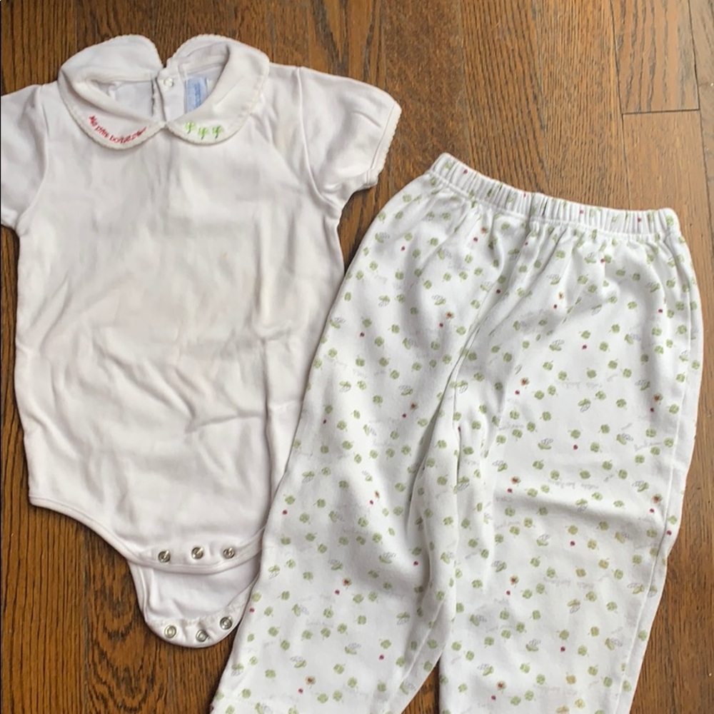 Jacadi kids set with shamrocks and ladybugs
